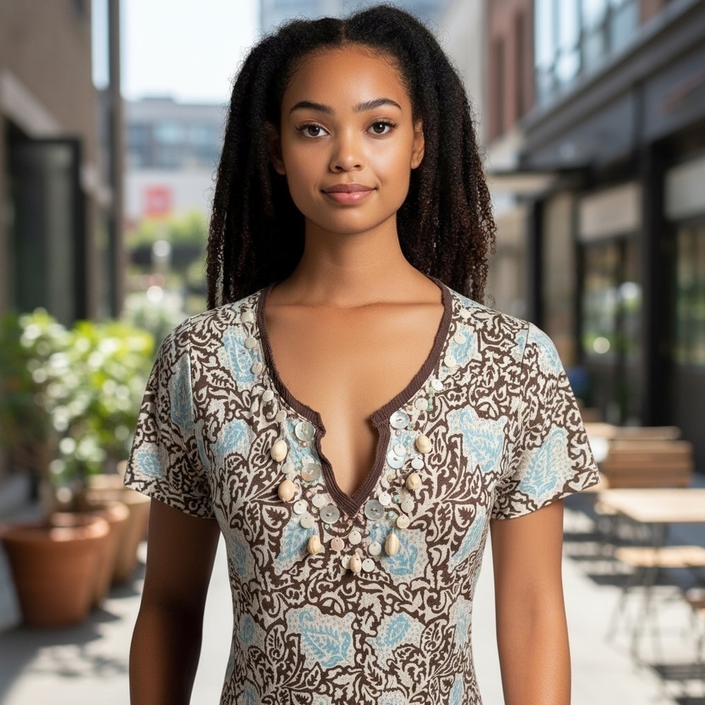 Sequins And Shells! Embellished Top
